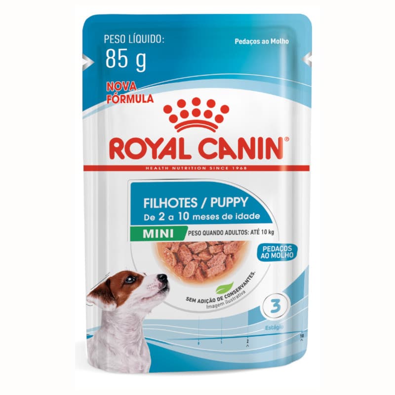 Ração Úmida Sachê Royal Canin Puppy Mini para Cães Filhotes 85g