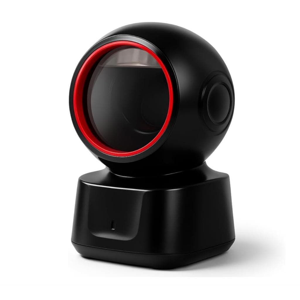 Leitor de Código de Barras KAPBOM KR-X77 com Sensor Automático, Leitura Contínua USB, Scanner Óptico 1D