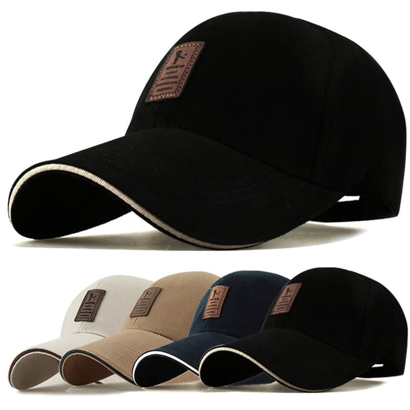 Boné Ajustável Masculino Estilo Casual de Verão em Cor Sólida
