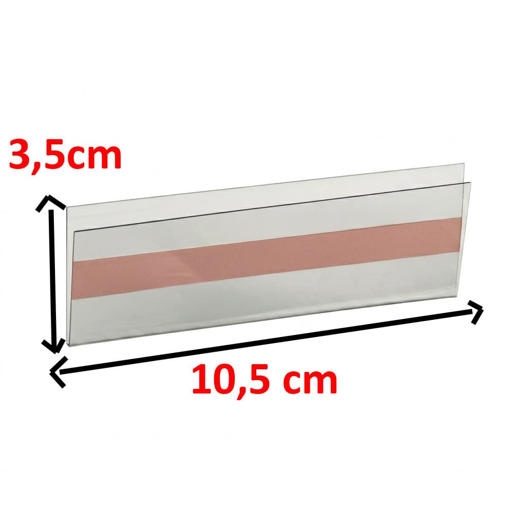 Porta Etiqueta porta preço precificador Modelo U - 10,5 x 3,5 cm (100 Un)