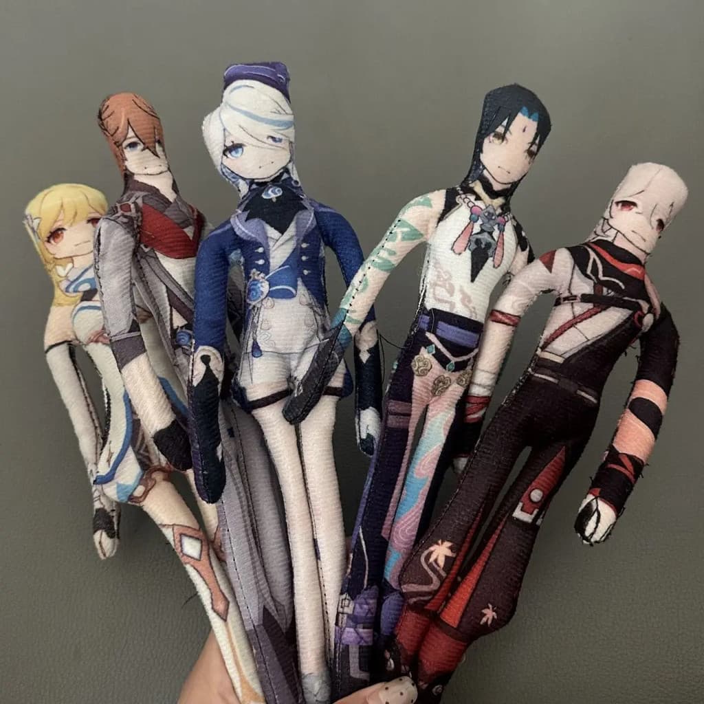 Boneco Engraçado de Cosplay do Anime Genshin Impact com Fio Interno para Poses Aleatórias, Acessório para Fotos, Present