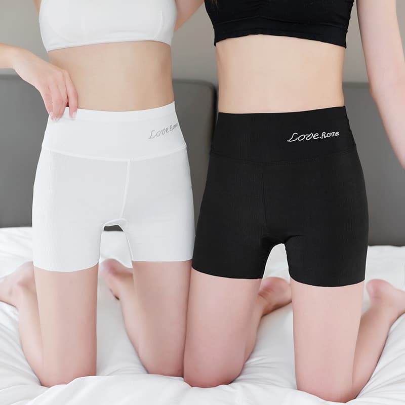 Calças de segurança de seda gelo mulheres verão estilo fino Anti-reflexo roupa interior dois-em-um pode usar fora da bar