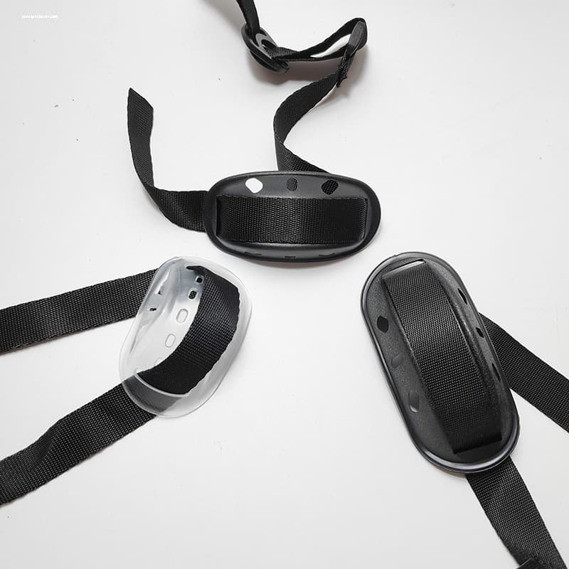 Capacete de veículo elétrico universal acessórios macio pequeno suporte de queixo em forma de japonês fivela titular aju