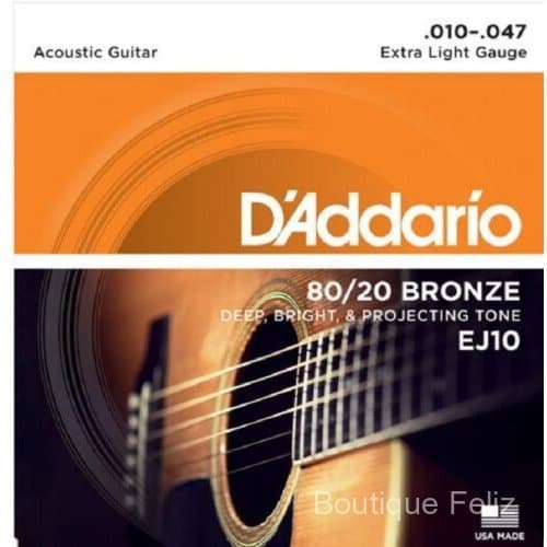 Cordas de Aço Daddario para Violão Acústico EZ890 EZ900 EZ910/Viola