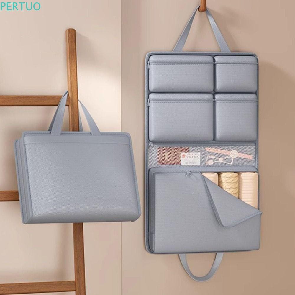Bolsa De Bagagem De Viagem PERTUO , Separação De Roupas Íntimas Suspensas 7 Em 1 Dobrável À Prova De Umidade Com Zíper
