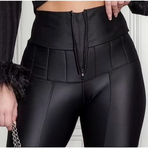 Calça Lipo Hiper Power Chapa Barriga Costura Dupla Suplex Power+Poliamida  Bolsos ZERO TRANSPARÊNCIA