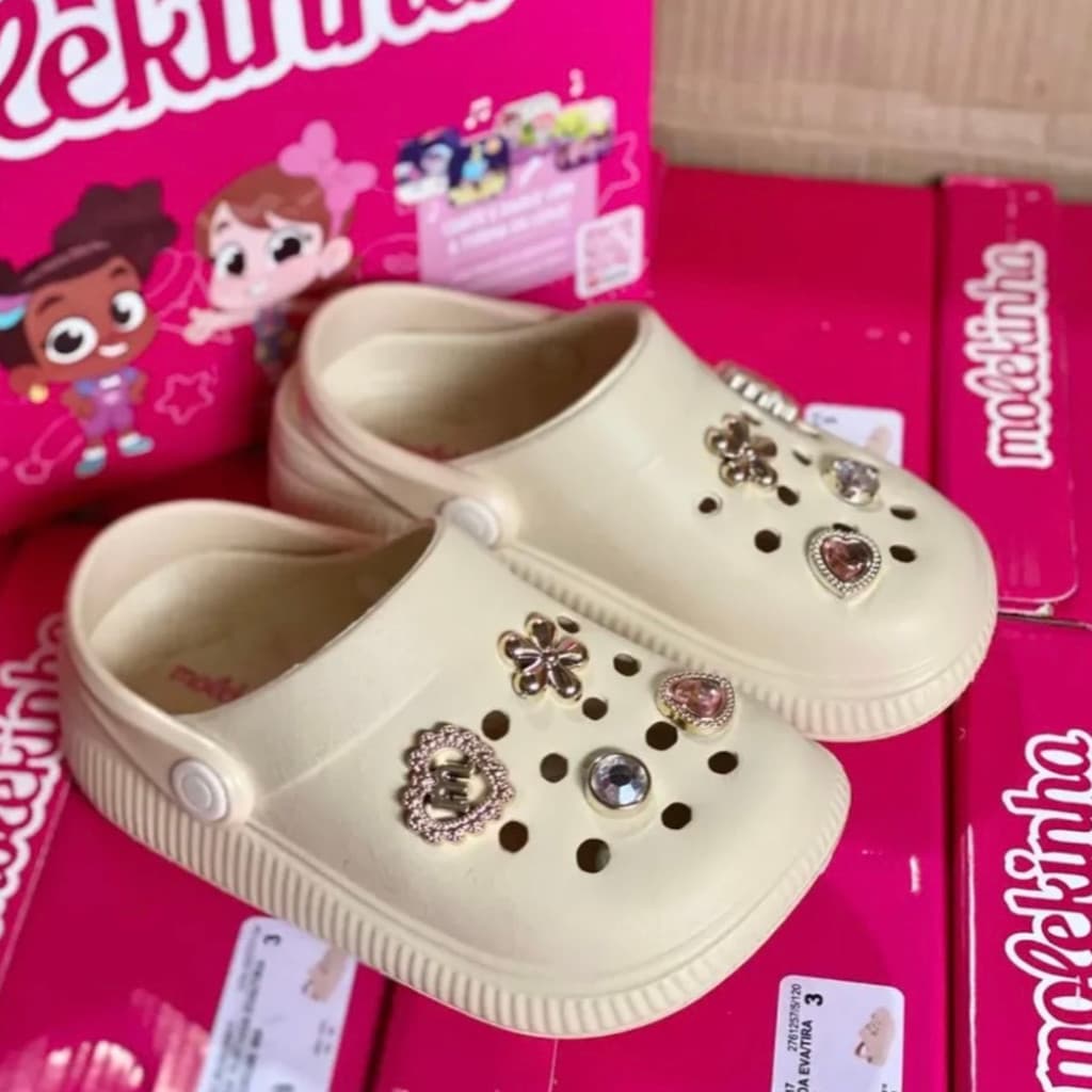 Babuche Chinelo EVA Sandália Feminina Infantil Confortável Molekinha