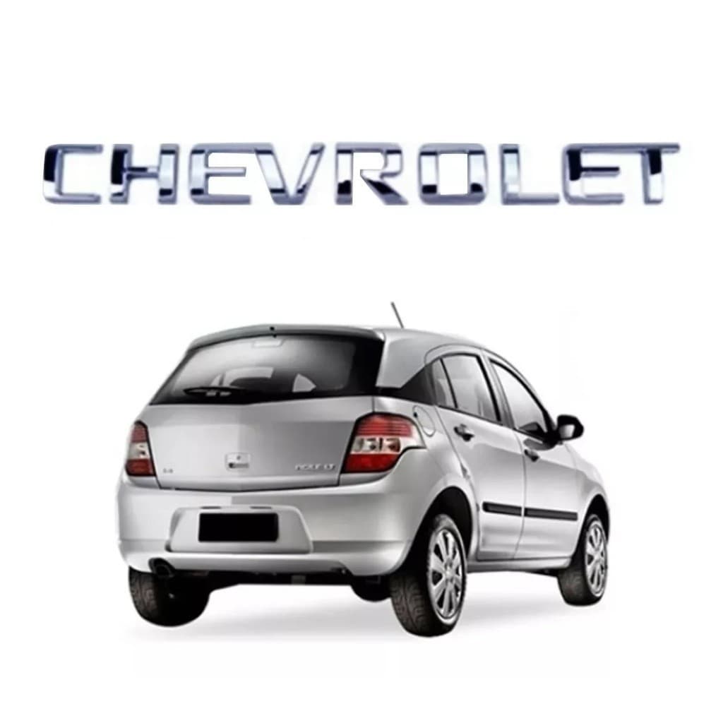 Emblemas Letreiro Chevrolet Agile 2009 Cromado (1,3 x 14,6 cm)