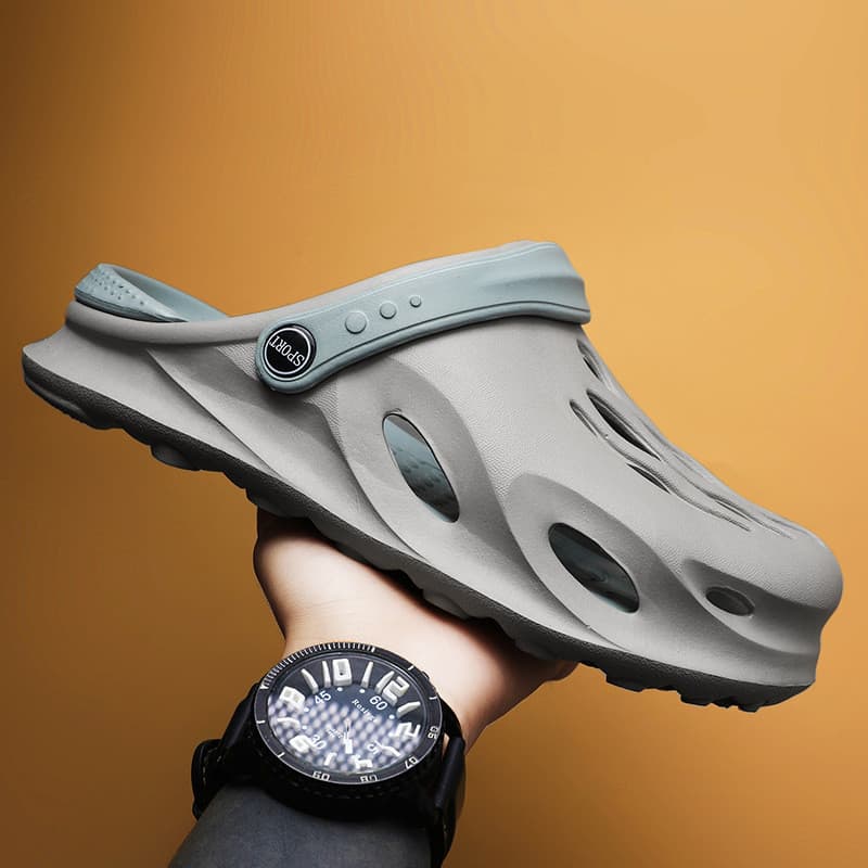 Baotou chinelos masculinos verão exterior Wear antiderrapante leve condução buraco sapatos esportivos masculinos lazer p