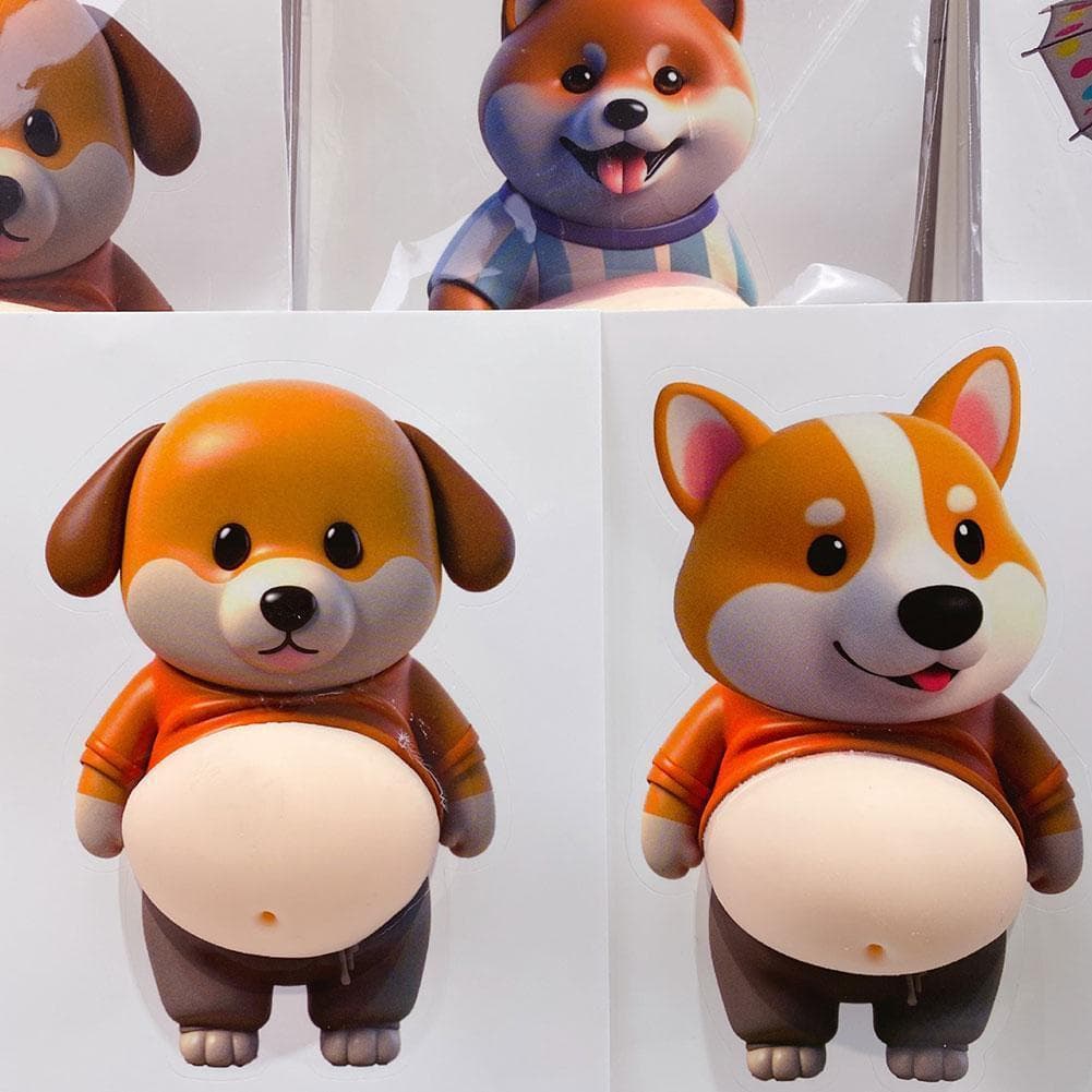 Adesivos 3D Fofos Para Cachorros , Capa De Telefone Shiba Inu E Porta De Carro , Decoração