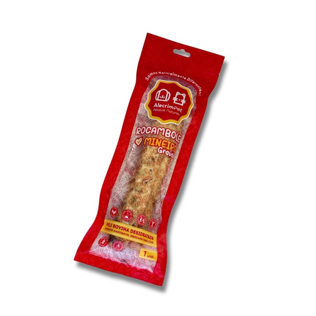 Mordedor Natural Para Cães Alecrim Pet Rocambole Couro Bovino Grande