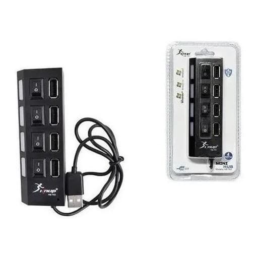 Hub Usb Extensor 4 Portas Usb 2.0 Liga Desliga(preto)