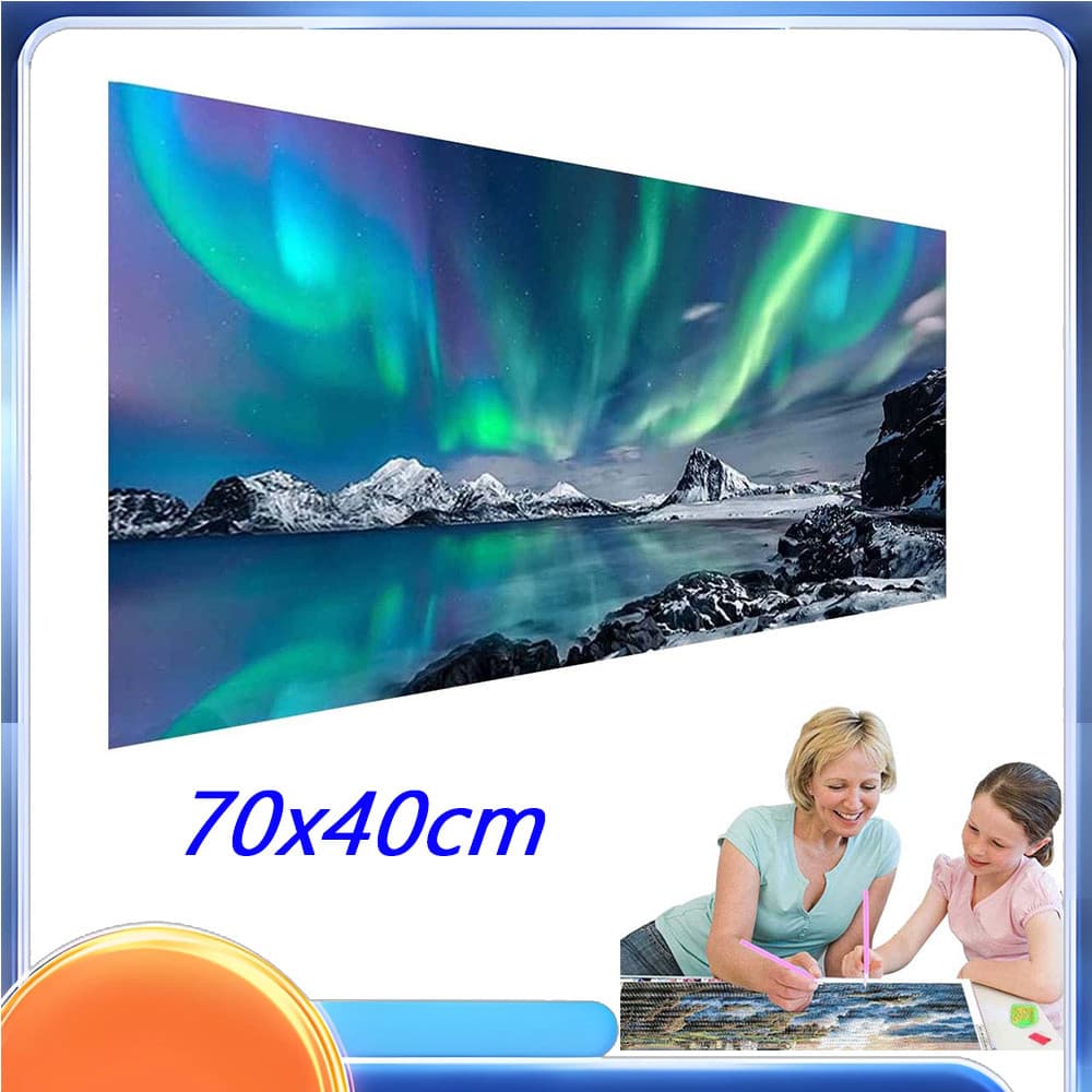 Islândia Aurora diy conjunto de pintura diamante para adultos e crianças pintura