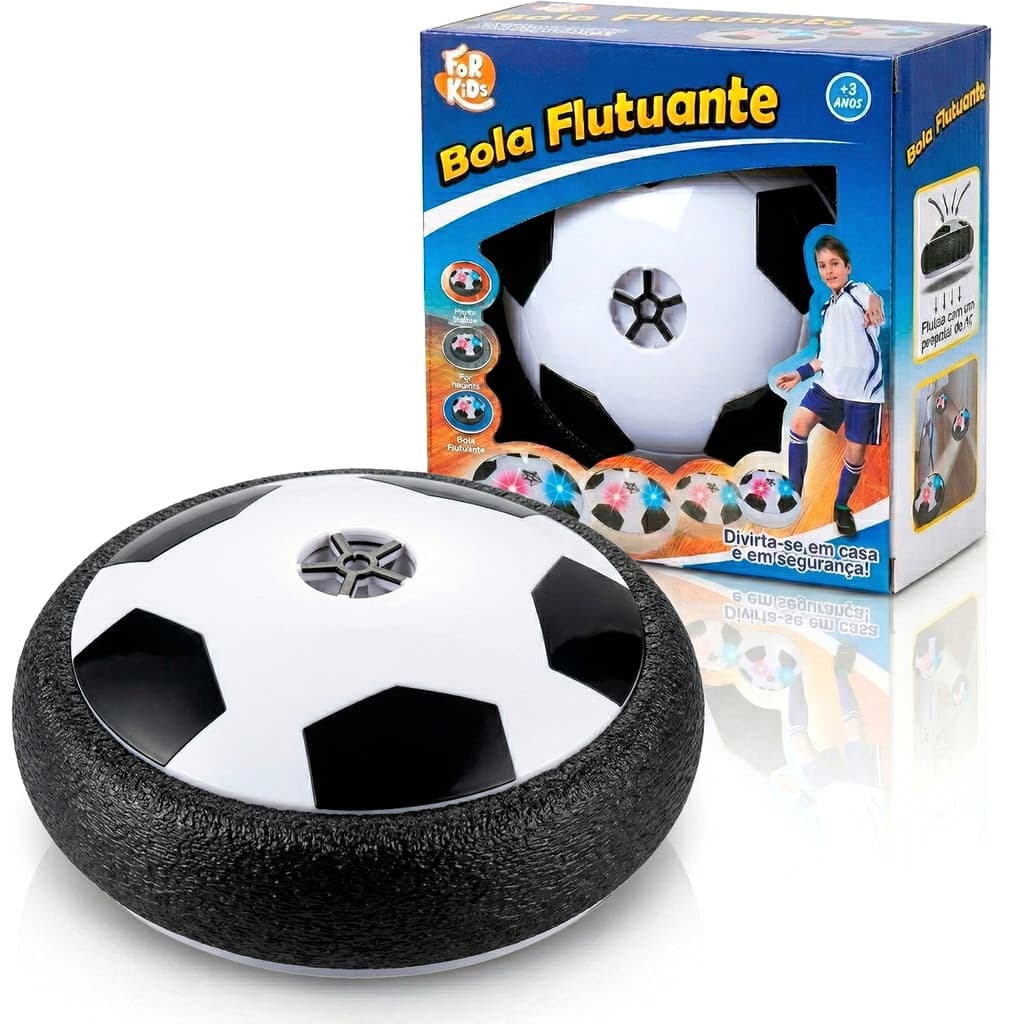 Bola Flutuante Hoverball Futebol Dentro De Casa Com Led Bate E Volta - For Kids