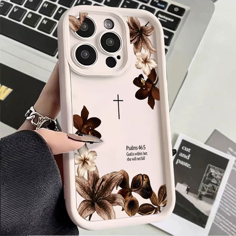 Capinha de silicone macia para Redmi note 12 13 14 8 9 10 13C note 8 9 11 12 13 14 pro redmi x7 pro Padrão floral cruzad