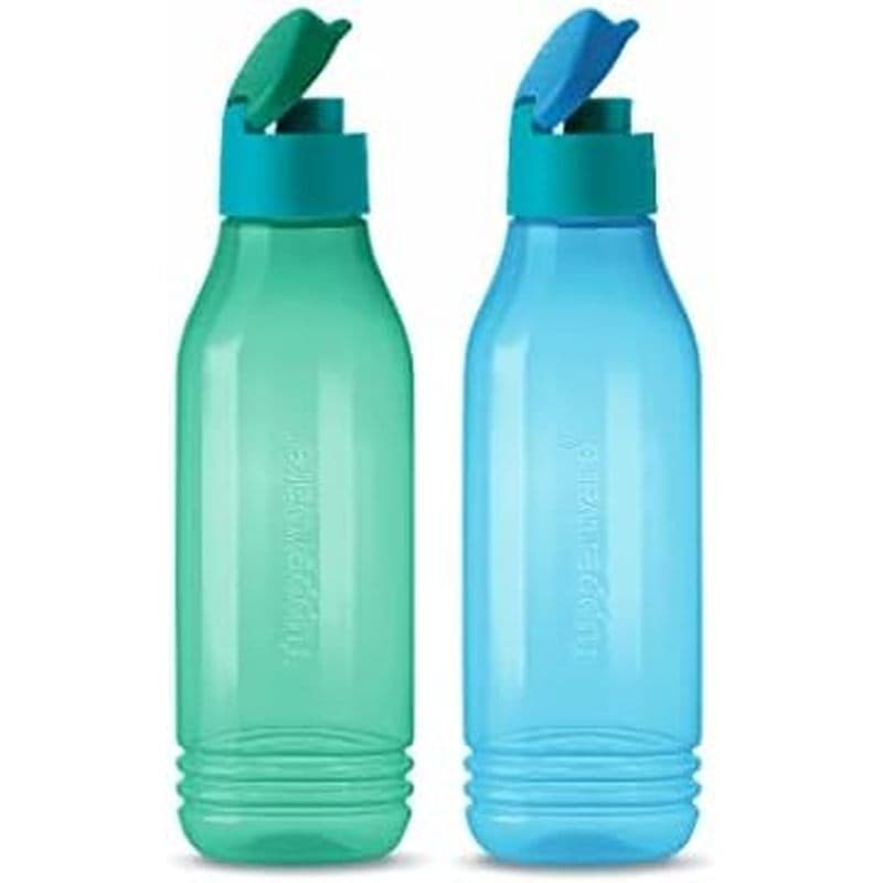 Garrafas De Água Triangulares Tupperware ECO SIP , 750 ml , (Conjunto De 2) , Verde & amp ; Azul