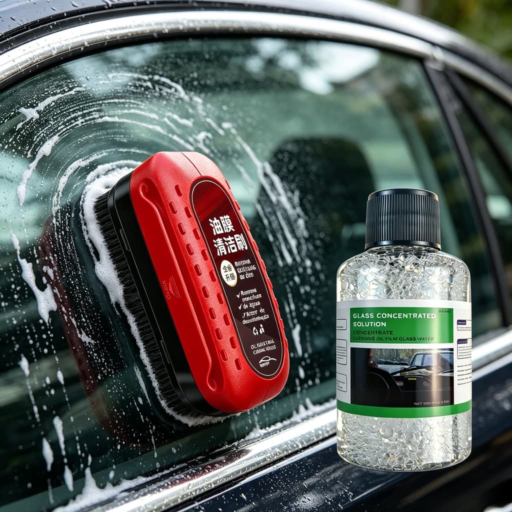 Limpador De Vidro Esponja Automotiva Escova De Limpeza Para-Brisa Óleo Filme Agente De Polimento Anti Mancha Zyoou