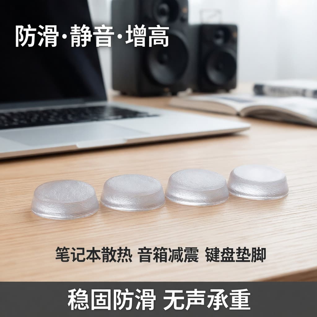 Remendo antiderrapante computador portátil dissipação de calor Silicone adesivo traseiro almofada de pé aumentando amort