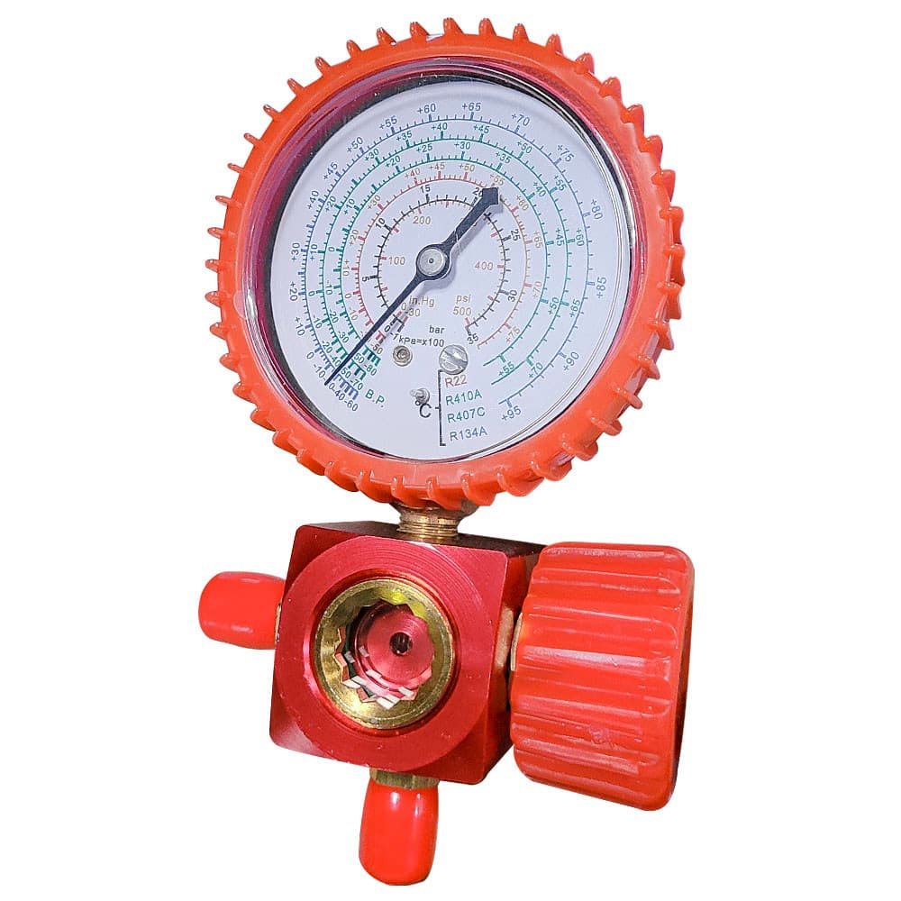 Manifold 1 Via com Manômetro Alta R410a R407c R134a R22
