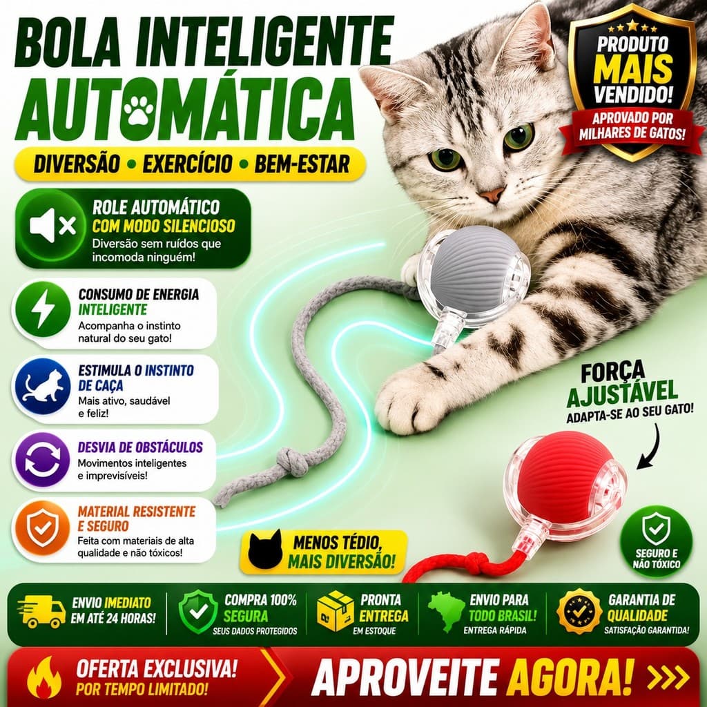 Bola Brinquedos De Rolamento Automático Cauda Do Falso Recarregável Bola Inteligente Gato Interativo