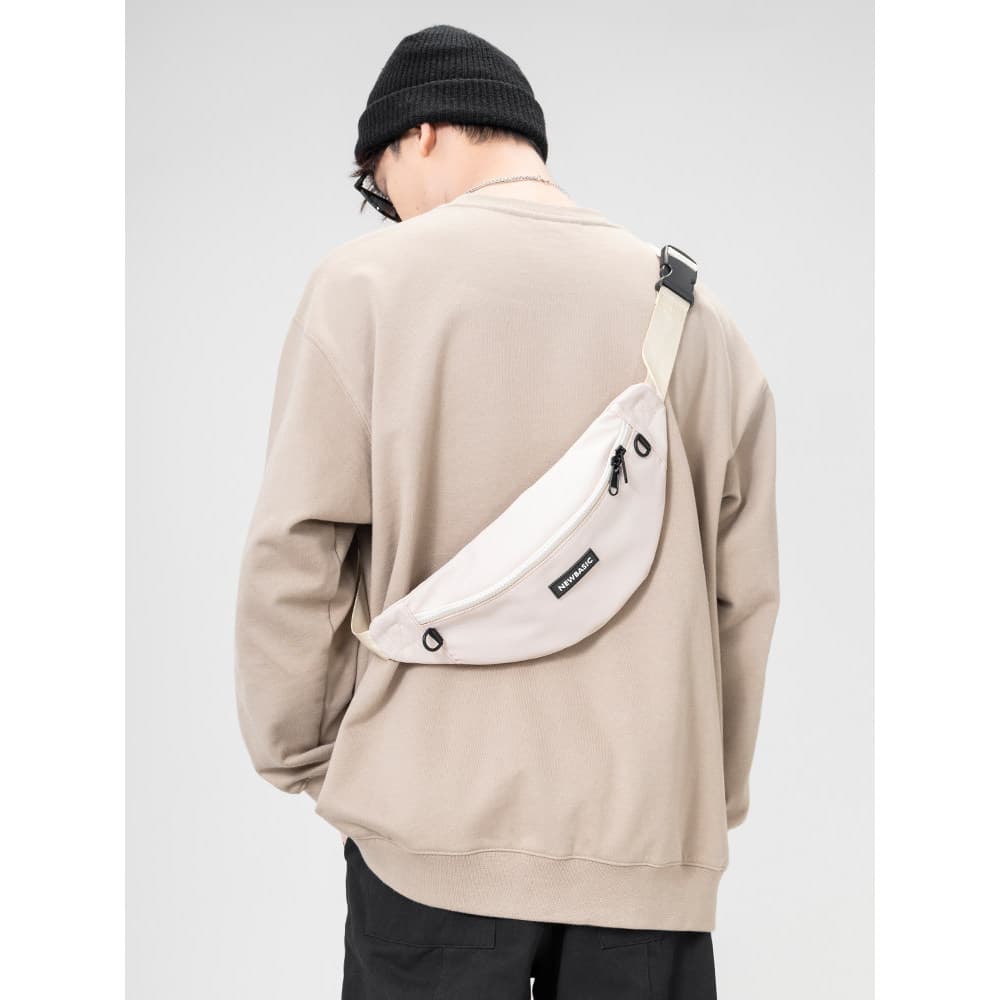 ABOYS estilo japonês saco do mensageiro meninos 2025 novo estilo esportes cintura saco Casual mochila de ombro feminino