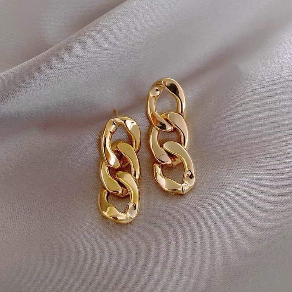 Brincos simples de corrente exclusiva para mulheres, brincos leves de luxo, temperamento moderno, venda quente, brincos
