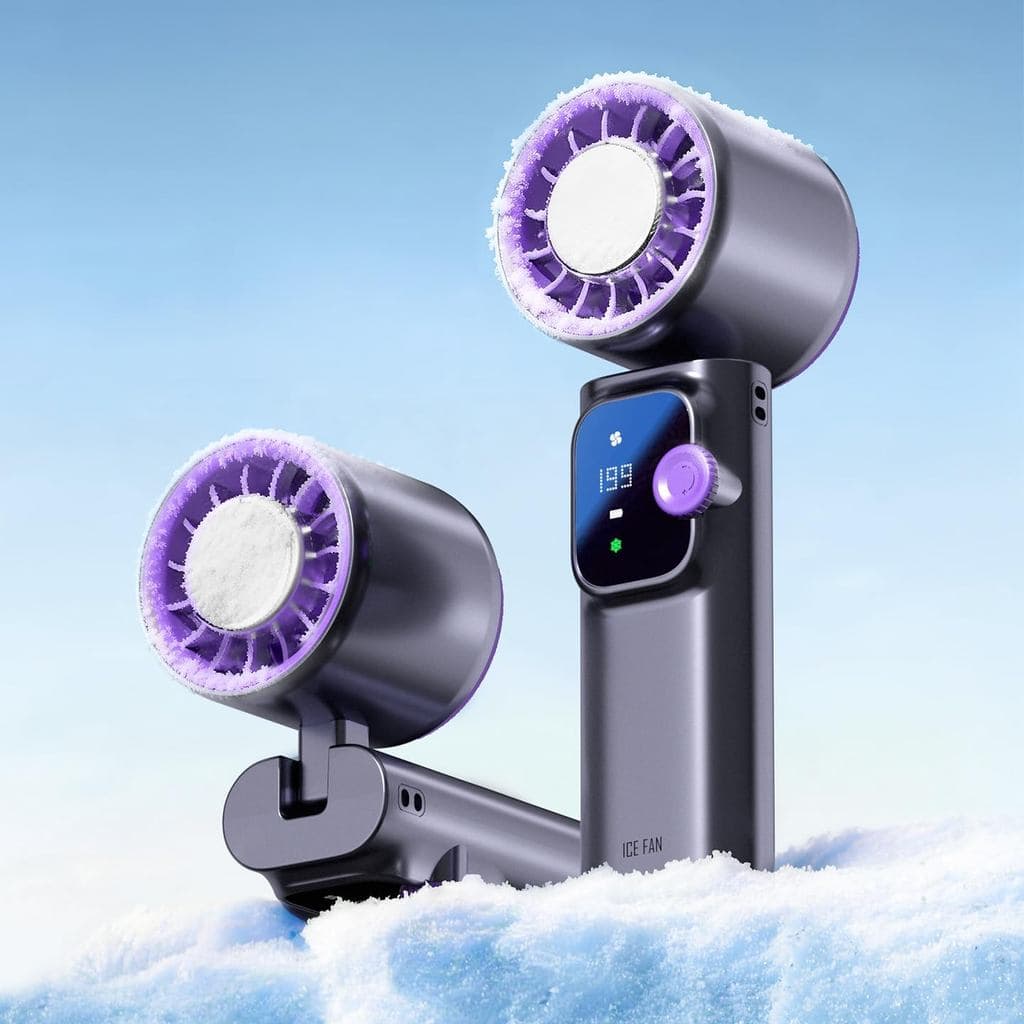 Ventilador Portátil de Mão, MiniVentilador90 ° Ventiladores de Pescoço Pessoais Dobráveis que Sopram Ar Frio, Velocidade