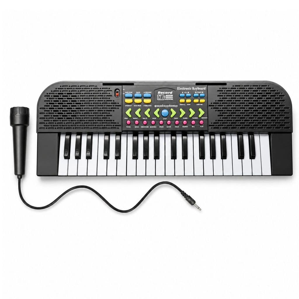 Teclado Eletrônico Infantil Músical 37 Teclas c/ Microfone