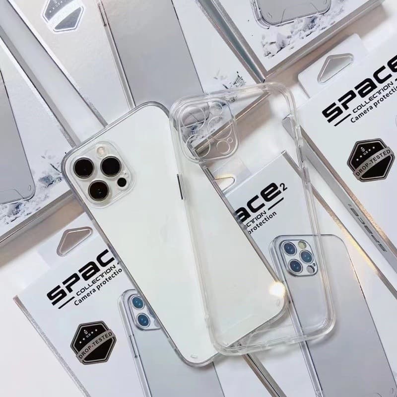 Capinha Acrilíca Capa Space Transparente Anti ImpactoMTPU IPhone Xr 11 12 13 14 15 16 17 Pro Max