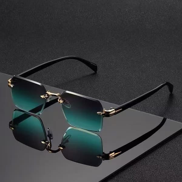 Moda à prova de vento óculos na moda sem moldura moda óculos de sol masculino corte borda óculos de sol feminino fabrica