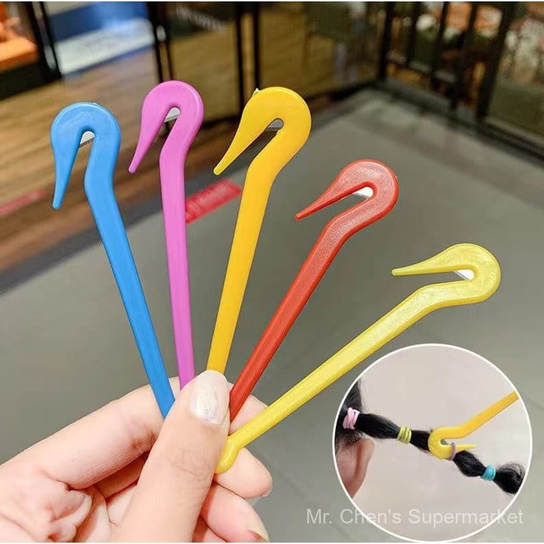 Distribuidor De Gravata De Cabelo Infantil | 2/5 Pcs Ferramentas De Puxar Seguras E Fáceis Para Meninas