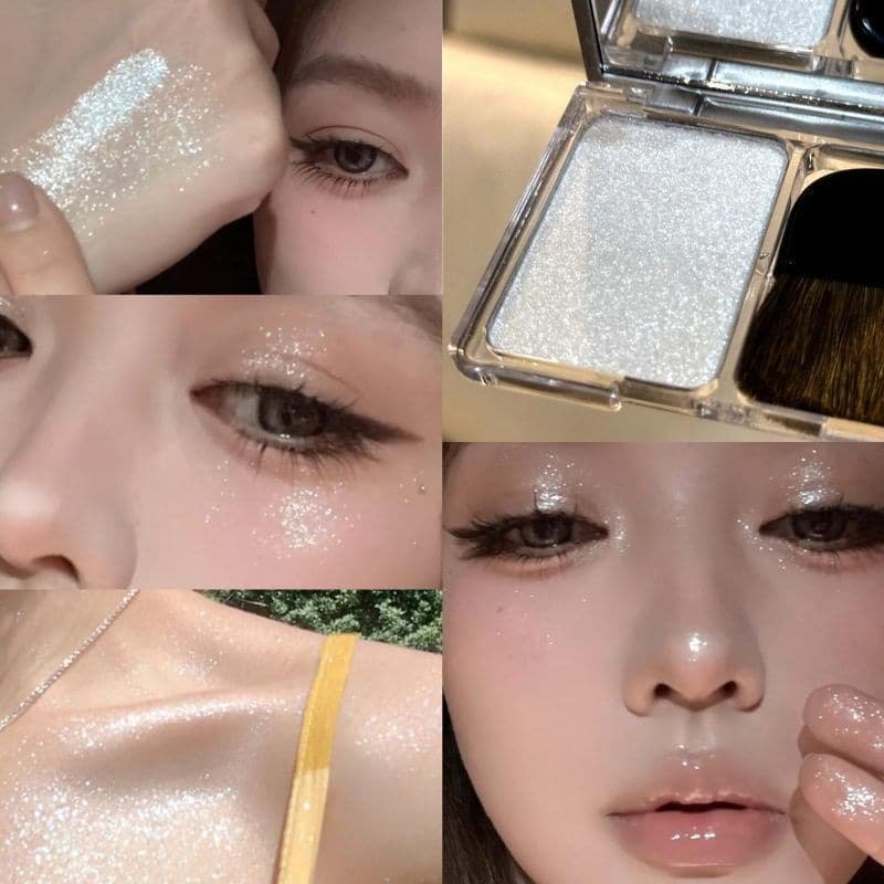 [Vem com pincel] Strobe Starlight Cowlang Disco alto brilhante clavícula Facial iluminando batatas picadas sombra piscan