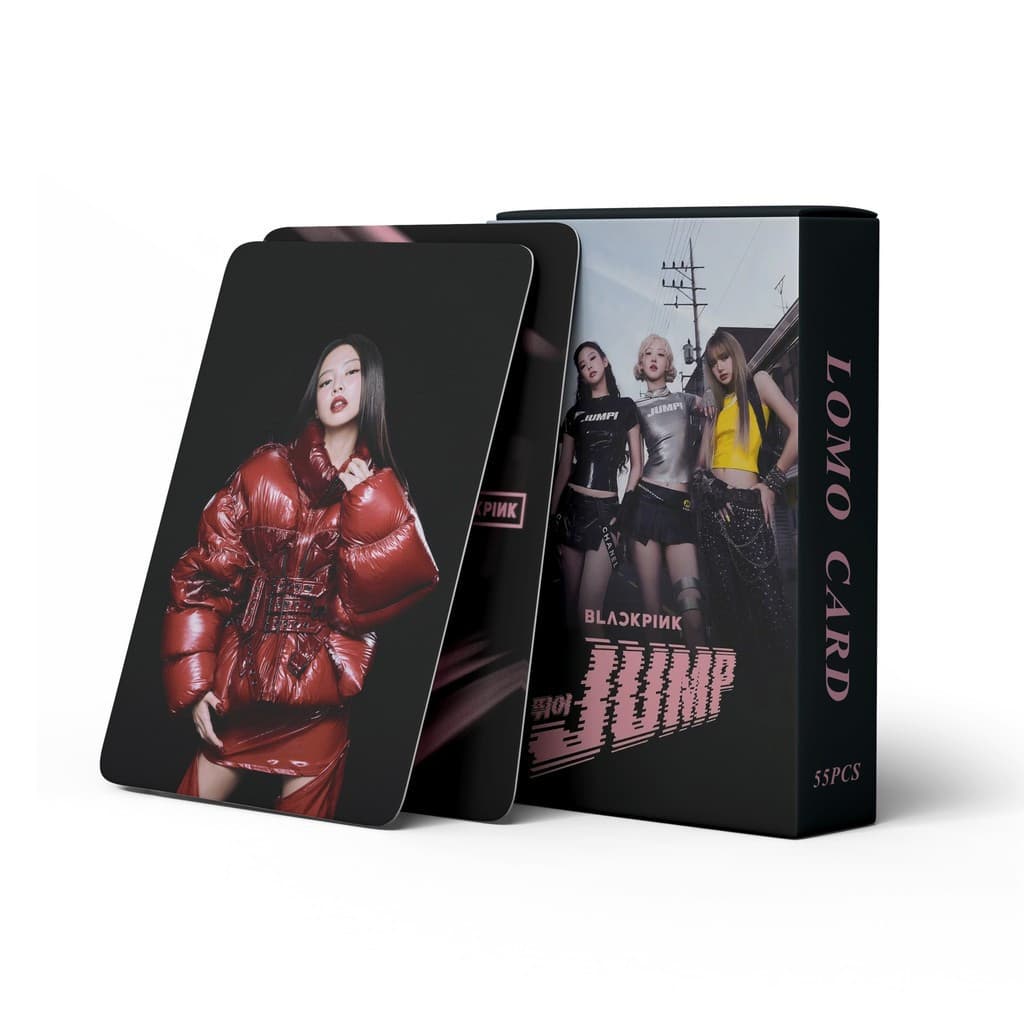 55pcs/box BLACKPINK Cartões Fotográficos Holográficos JUMP KPOP Laser LOMO Card