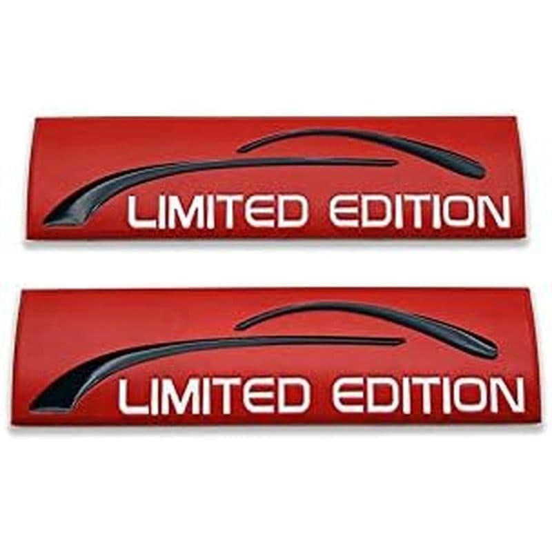 2X Cromo Metal Edição Limitada Logotipo Emblema Do Carro Premium 3D Esporte Turbo Auto Traseiro Tronco Adesivo Lateral F