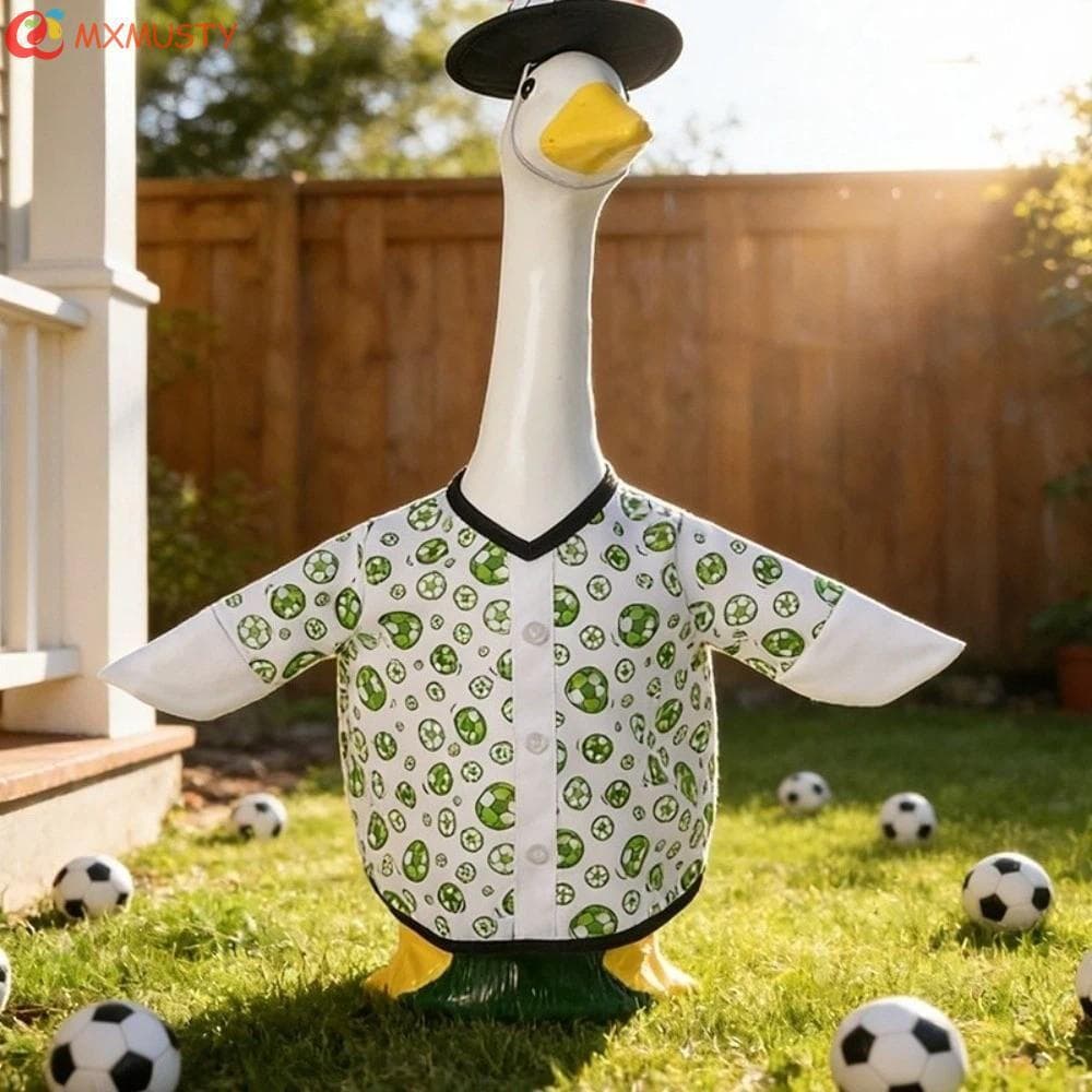 Fantasia De Gansos De Varanda MXMUSTYZA , Ornamento Gramado Resistente Ao Desgaste Com Estampa De Futebol , Decorativo