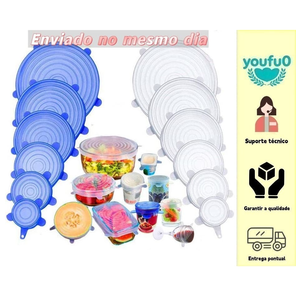 Conjunto de seis peças de caixa de Silicone