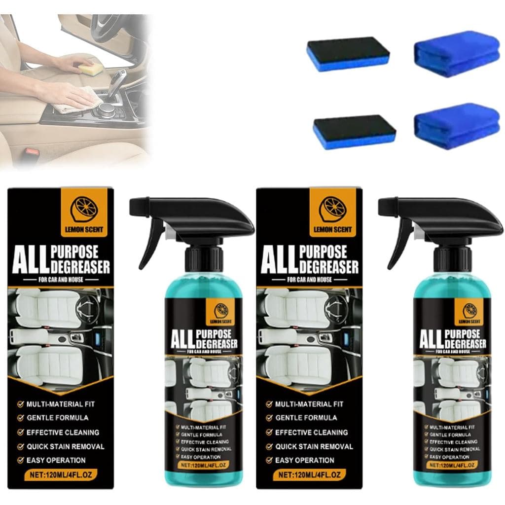 Spray de Limpeza Multiuso para Carro e Casa, Limpador Multifuncional para Carro, Spray de Limpeza Sem Enxágue para Todos