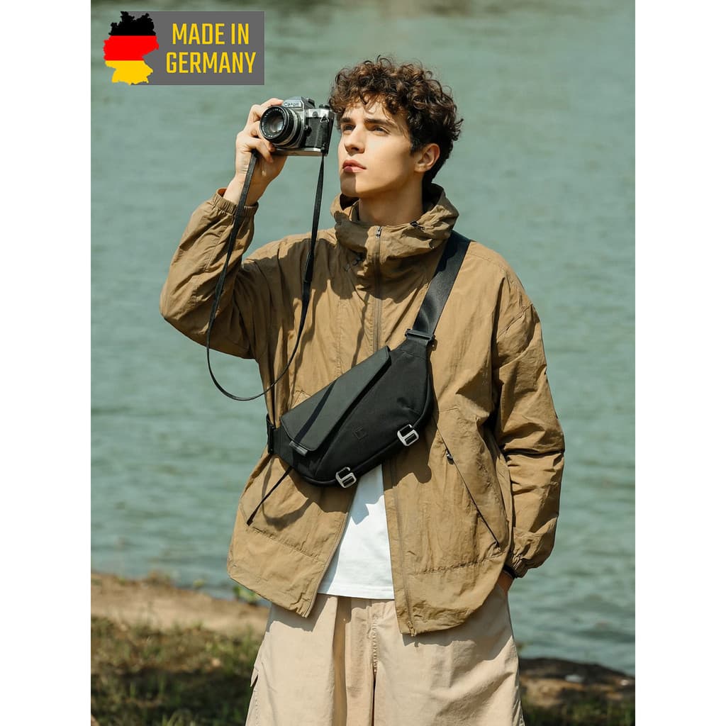 Bolsa de peito mensageiro alemã masculina 2026 novo estilo High-End moda bolsa de ombro feminina à prova d'água leve bol