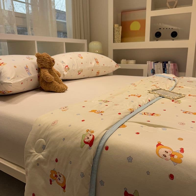 Verão novo estilo dinossauro bebê malha algodão verão fresco colcha nu dormir colcha fina luz fina cama ar condicionado