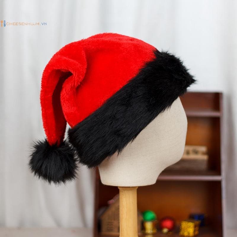 Cs Chapéu De Papai Noel De Natal Para Adultos Chapéus De Férias Unissex Veludo Vermelho Clássico Pele Conforto Ano Novo