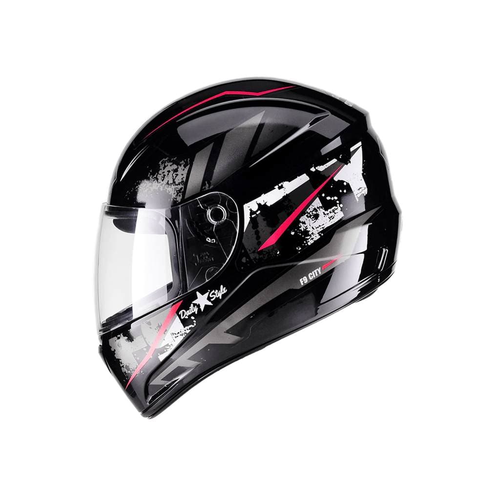 Capacete Fechado F9 HG City Preto Vermelho Fly