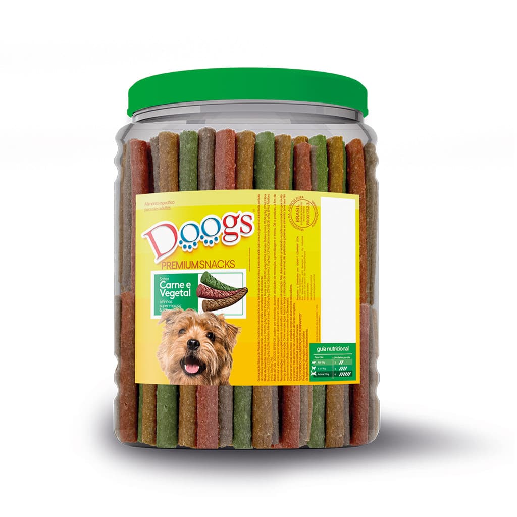 Palito Doogs Carne e Vegetais 2,5kg (Pote)