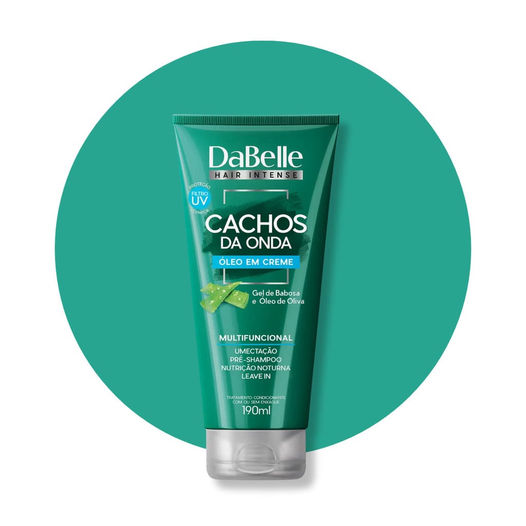Óleo Creme DaBelle Multifuncional Protetor Térmico Cachos Onda Hidratação Proteção Definição 190ml