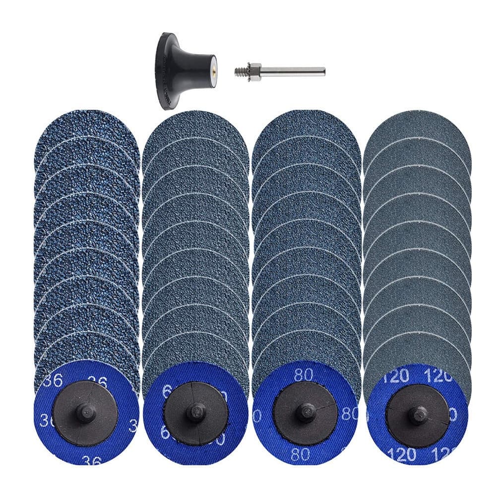 Disco Abrasivo De Lixa De 2 " De Zircônia De Troca Rápida Discos Tipo R De Trava De Rolo 50mm 1/4 Remoção De Ferrugem Da