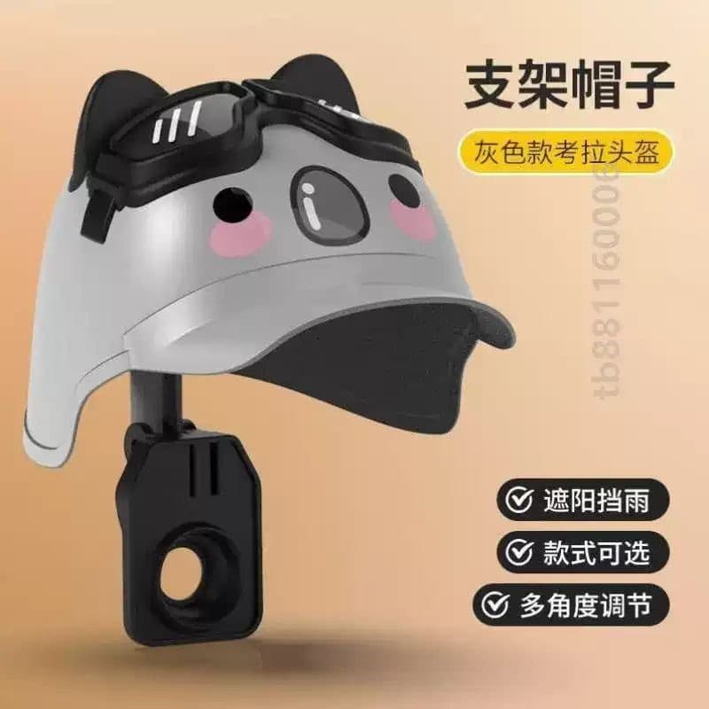 Capa pequena piloto Anti-pequeno guarda-chuva decoração à prova dwaterproof água guarda-sol chapéu capacete único suport