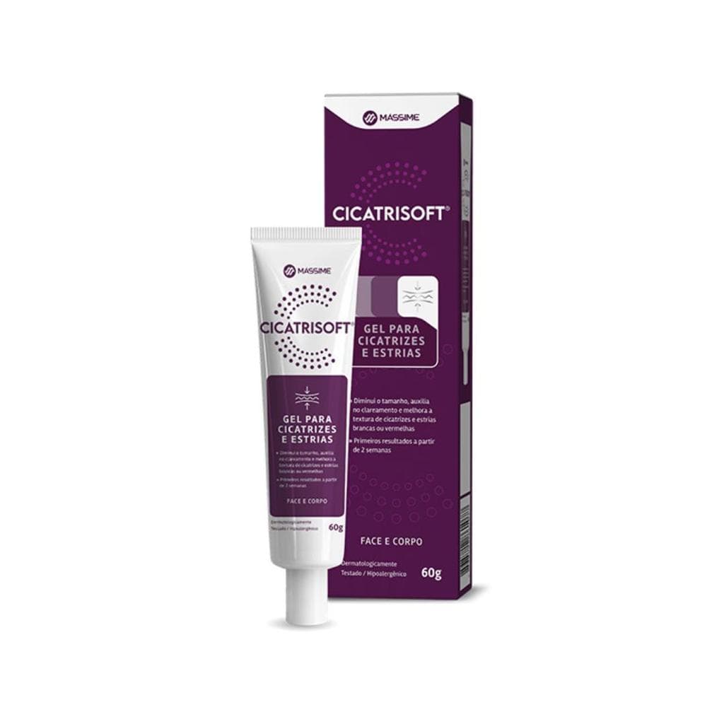 Gel Reparador Cicatrisoft Cicatrizes Estrias Clareador Facail Corporal 60g Massime