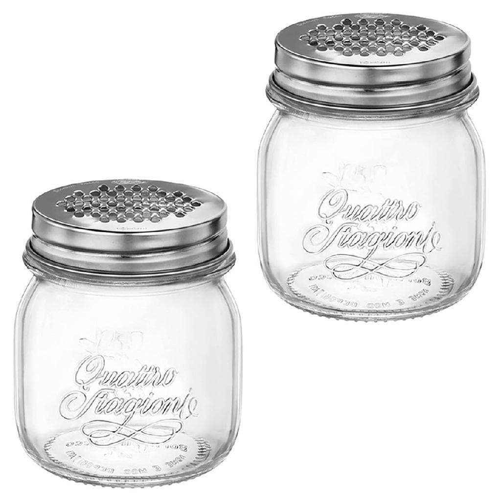 Kit 2 Queijeiras Qstagioni Tampa Inox Vidro 250ml 9x9 Transparente