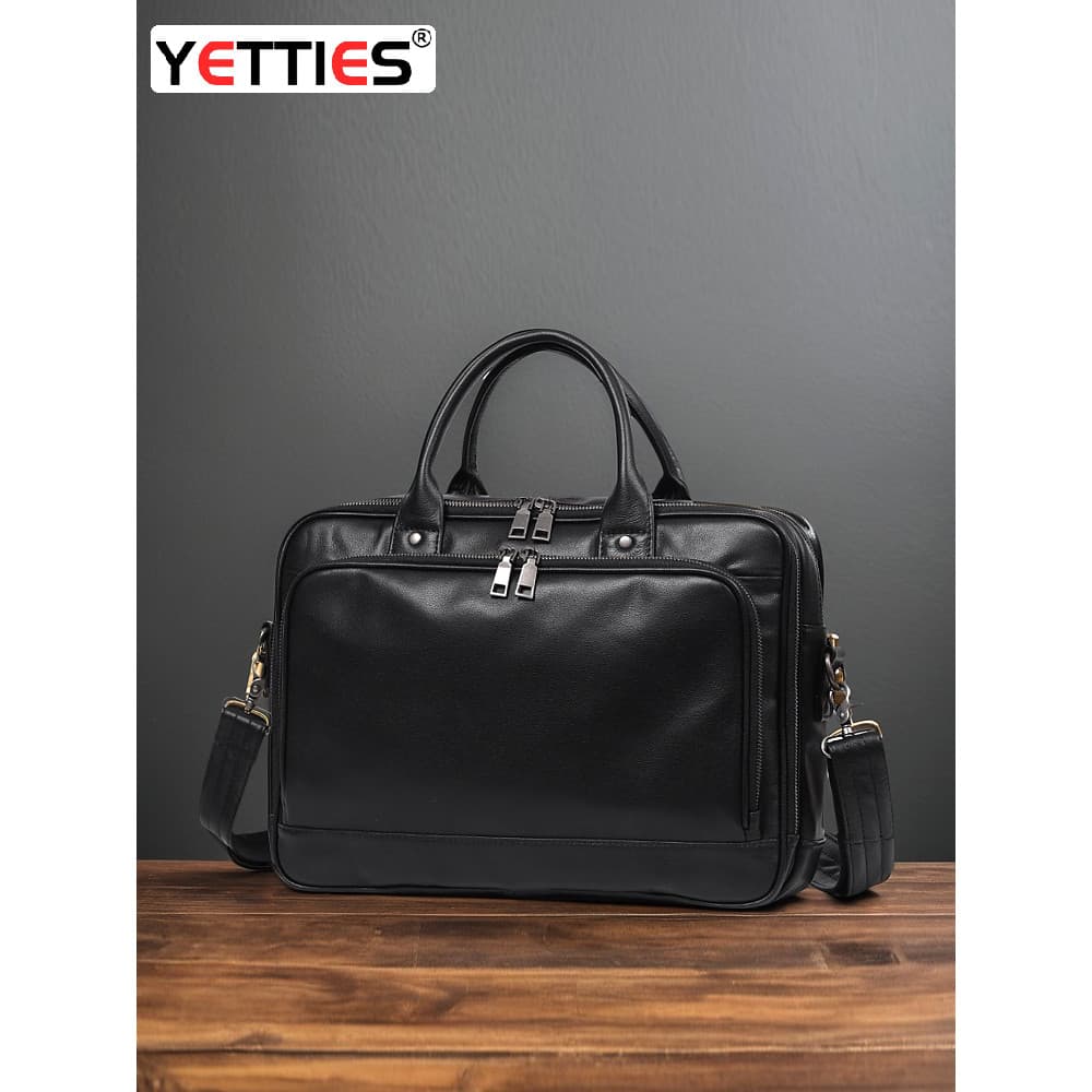 Maleta masculina de couro pendurado carrinho caso Notebook bolsa Multi-compartimento grande capacidade viagem de negócio