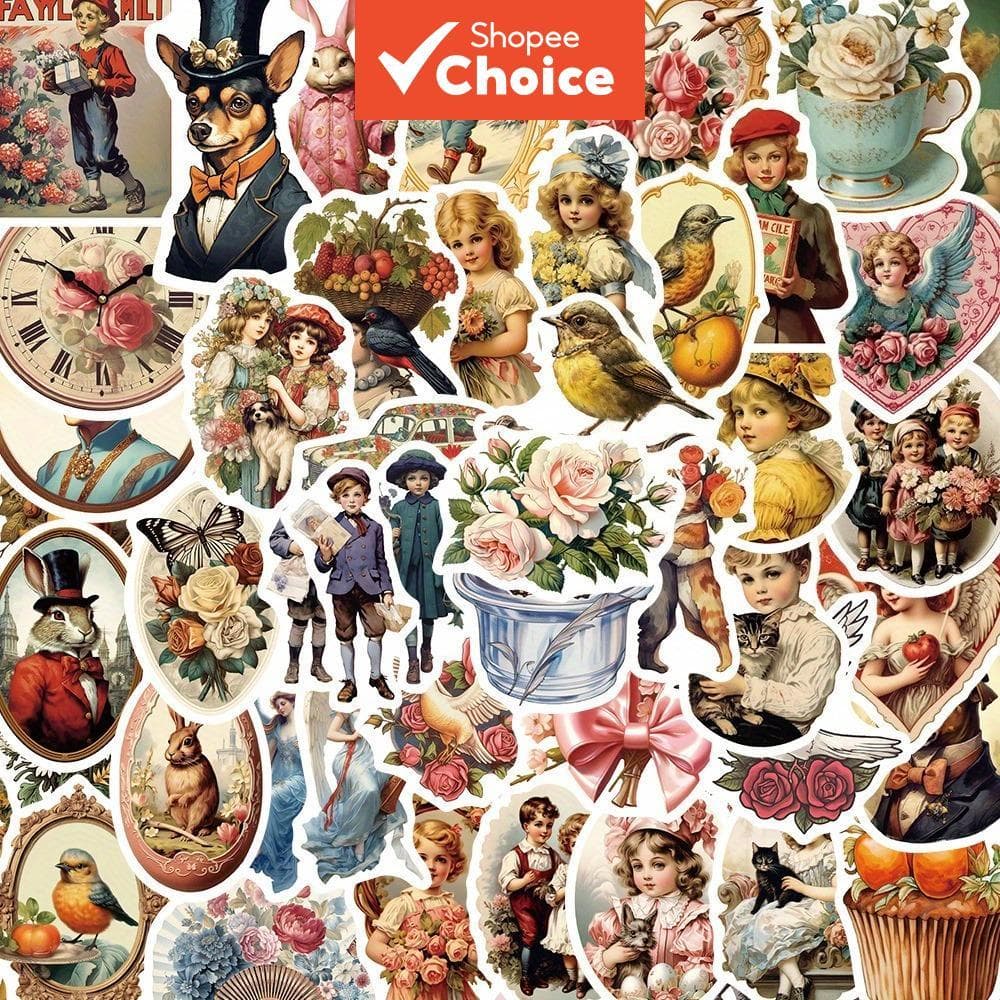 Adesivos Estéticos Vintage , 250 Peças , Manual Decorativo , Guitarra , Skate , Capacetes , Bagagem , À Prova D'água , F