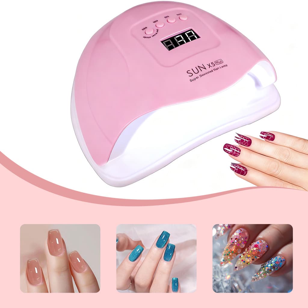 Lâmpada UV LED para unhas, secador profissional de esmalte em gel para salões de beleza e massagem nos pés - Portátil
